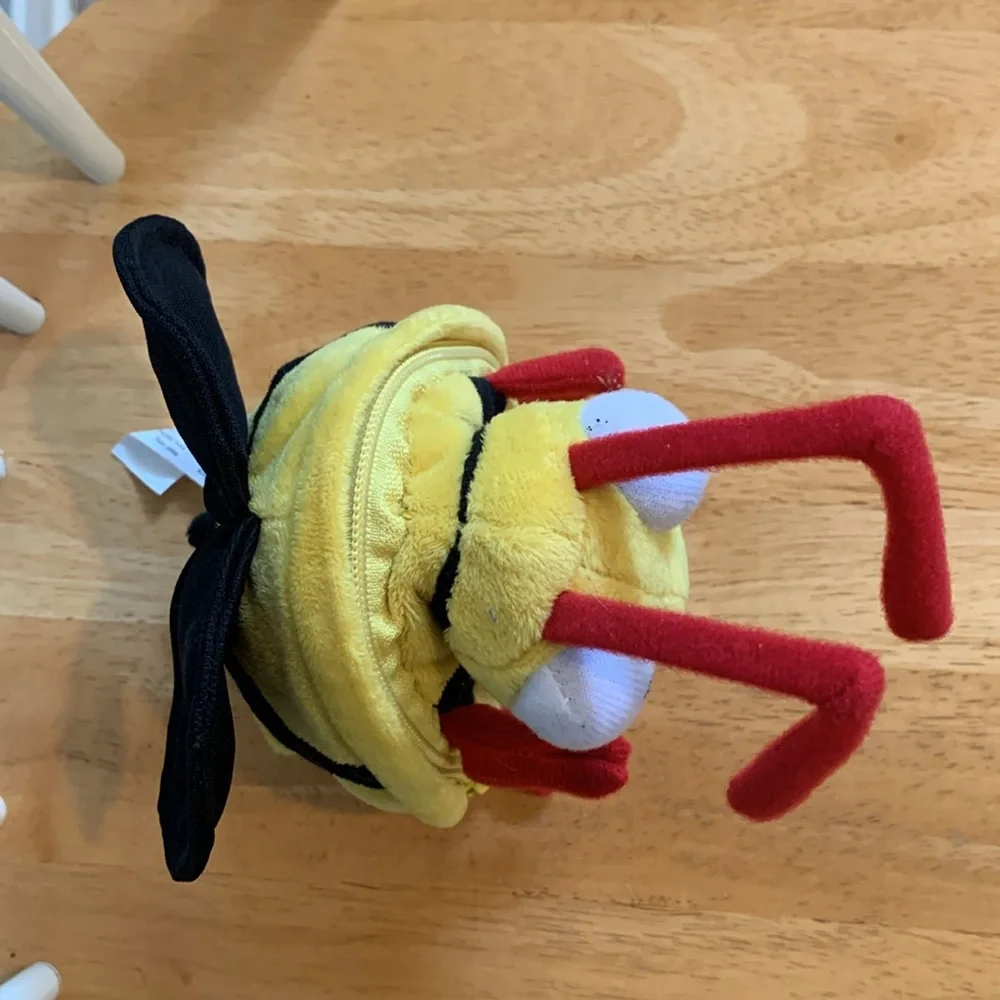 Vintage Hallmark Bee Plush Zippered Gift Bag Surprise Holder Reward BTS